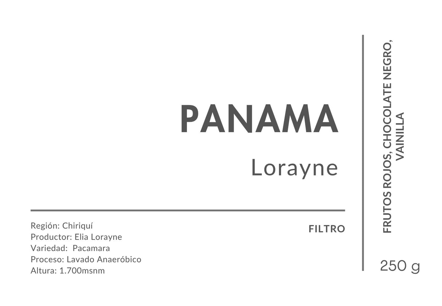Panamá Finca Lorayne Lavado anaeróbico -Filtro