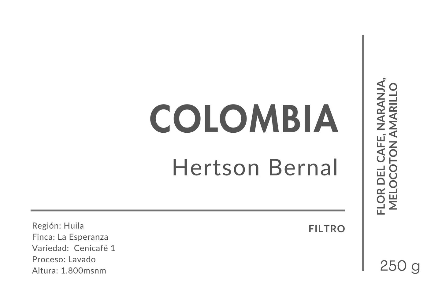 Colombia Hertson Bernal Lavado - Filtro