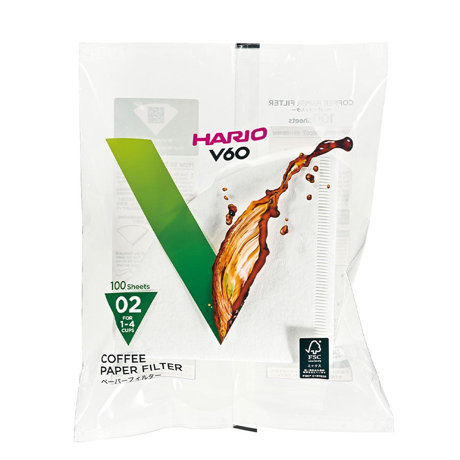 Filtro papel V60 02 - White 100 Sheets