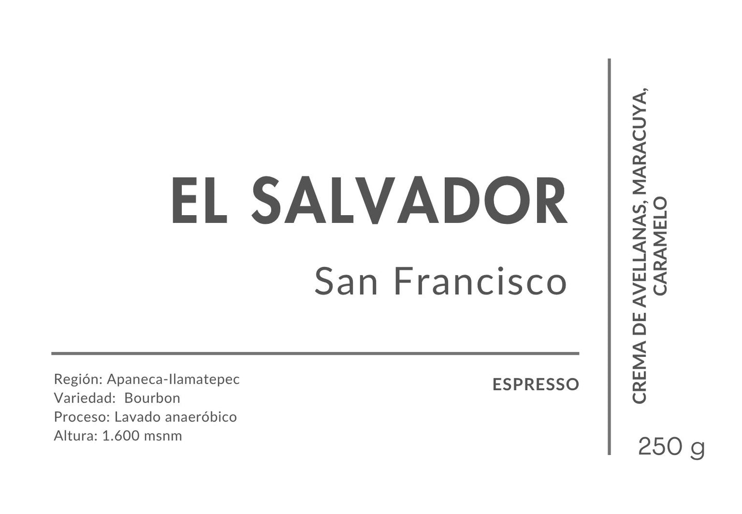 El Salvador San Francisco - Espresso