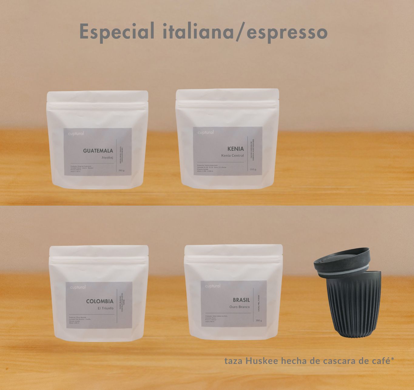 Packdegustaciónespecialitaliana/espresso+tazaHuskee(copia)