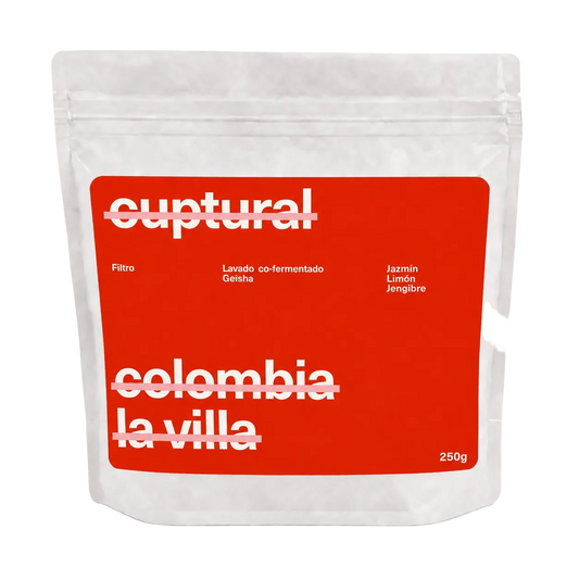 Bolsa de café Colombia La Villa Geisha de cuptural coffee