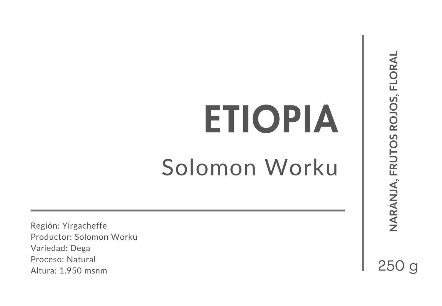 Etiopía Solomon Worku - Espresso