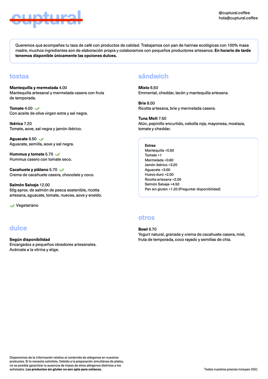 Carta comida